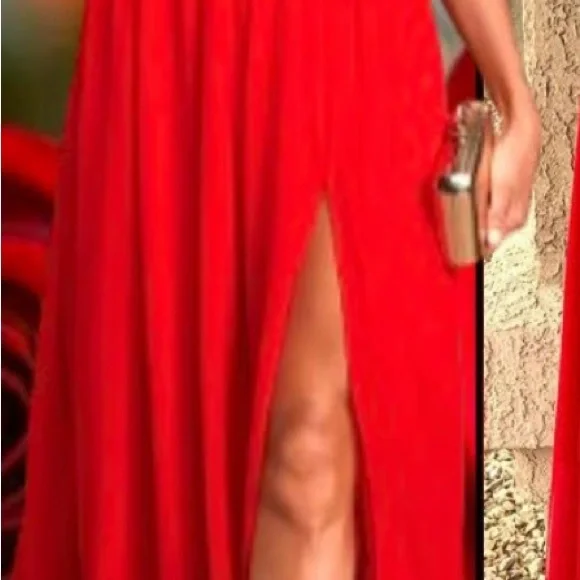 Lulu's Vibrant Red Backless Dress Size Large - Picture 10 of 13